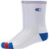 Champion Core Multicolor 3PP Crew, Calze Unisex - Adulto, Nero/Bianco/Grigio (Melange Chiaro), 43-46 ( pacco da 3)