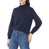 Amazon Essentials Maglione da donna in cotone con collo a imbuto (disponibile in taglie forti), blu navy, S