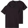 Name It Nkmt-Shirt Slim 2P Noos, T-Shirt Bambini e ragazzi, Nero (Black), 134-140