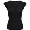 Only Onlbelia S/L Jrs Top da Donna Nero S
