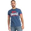 Lonsdale Kergord T-Shrit, Navy/Rosso/Bianco, M Uomo