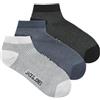 JACK & JONES Jacbryan Bird Eye - Calzini corti da uomo, confezione da 3, Nero, Taglia unica