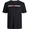 JACK & JONES JJECORP LOGO TEE SS CREW NECK NOOS PLS, T-Shirt Uomo, Nero (Black), 8XL