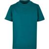 Build Your Brand Maglietta da Bambino Basic Tee, 100% Cotone, Taglie 110-164, Blu Vintage, 134-140 cm