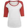Build Your Brand Maglietta da Donna a Contrasto 3/4, Motivo Raglan, in Diversi Colori, Taglie XS - 5XL, Carbone/Nero, XL