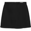 Vero Moda Gonna in Jeans da Donna con Cerniera e Taglio Dritto, Nero, XS
