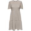 JDY Abito Corto Donna in Pizzo Ricamato Mini, Sciolto Maniche Corte, Collo Tondo, Lunghezza al Ginocchio JDYCARLA