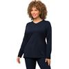 Ulla Popken Maglia Funzionale da Sci, Loop T-Shirt, Blu Marino, 56-58 Donna