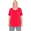 Ulla Popken Maglia Pigiama, Cuori, Mezza Manica Nero 42+ 837169100-42+