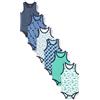 Care Body NS - AOP (6-pack), Body Senza Maniche Bimbi 0-24, Blu Dress Blues (772), 3-6 mesi