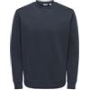 Only & Sons Onsceres Life Crew Neck Noos Felpa Uomo, Blu Marino Scuro, L