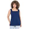 Ulla Popken Top mit Carree Ausschnitt MagliettaBlu Scuro60/62 IT Do
