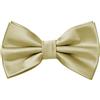 MASADA Papillon beige champagne - Accessorio da uomo, regolabile in modo continuo, fatto a mano con chiusura a gancio - 12 x 6 cm
