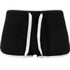 Urban Classics Ladies French Terry Donna Hot Pants Nero/Bianco