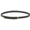 PIECES PCAVERY LEATHER BRAIDED SLIM BELT NOOS, Cintura Donna, Nero (Black), 80 cm
