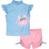 Playshoes Set di Due Pezzi da Bagno per Bambina, Glitter Crab, 86-92