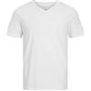 JACK & JONES JJEORGANIC BASIC TEE SS V-NECK NOOS, T-Shirt Uomo, Bianco (White), XXL