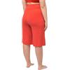 Ulla Popken Bermuda, Gamba Dritta, Vita Elastica 818539 Pantaloni, Rosso, 40W x 32L Donna, Rosso, 40W x 32L