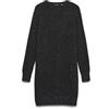Vero Moda NOS Vmdoffy LS O-Neck Dress Noos, Vestito Donna, Nero (Black Detail: Melange), 42 (Taglia Produttore: Small)