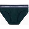 Emporio Armani Slip Elastico Testurizzato da Uomo, Verde, L, Verde, L