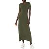 Amazon Essentials Donna Maxi-Abito a Maniche Corte, Fluente