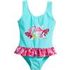 Playshoes Costume da bagno con protezione UV, Costume da bagno Bambine e ragazze, fenicottero, 74/80