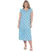 Ulla Popken Donna Abito Midi Blue Jeans 46+