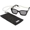 Urban Classics Occhiali da Sole Poros con Catena, Nero/Nero, Taglia Unica Unisex-Adulto
