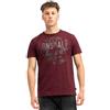 Lonsdale Harehills T-Shirt, Oxblood/Black, L Uomo