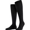 Falke Airport M Kh lana cotone al ginocchio tinta unita 1 paio, Calzini lunghi Uomo, Nero Black 3000, 49-50