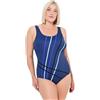 Ulla Popken Donna Costume Intero Blu Notte Scuro 60