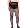 Ulla Popken Collant con fantasia a rombi e glitter nero 50+ 842306100-50+