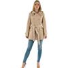 Morgan 241-gladia Trench con cappuccio da donna, con zip in metallo, colore: nero, taglia: 36