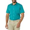 Amazon Essentials Camicia in Popeline a Maniche Corte Slim Uomo, Foglia di tè, XL