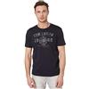 TOM TAILOR Maglietta con Logo Stampato, Uomo, Blu (Knitted Navy 10690), M