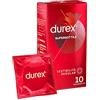 Durex SuperSottile, Preservativi Ultra Sottili Vestibilità Regular, 10 Profilattici