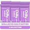 Chilly Salviettine con Antibatterico, Salviette per l'Igiene Intima, Azione di Difesa, Tessuto 100 % Biodegradabile, Ottimi Fuori Casa, PH 5, Clinicamente Testato, Confezione da 6 Pezzi