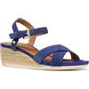 Geox D ISCHIA Corda B, Sandalo con Zeppa Donna, Blue, 38 EU
