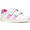 Geox J Eclyper Girl, Scarpe da Ginnastica, off White Black, 27 EU
