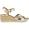 Geox D Ischia Corda C, Sandali con Zeppa, Lt Gold, 37.5 EU