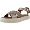 Geox D CAMALEI F, Sandalo Piatto Donna, Champagne, 38 EU