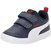 PUMA Unisex Kids Courtflex V2 V Inf Scarpe da ginnastica, Peacoat High Risk Red, 22 EU