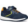 Geox J ALBEN Boy A - Scarpe da Ginnastica Bambino, Navy/Lime Green,
