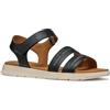 Geox D DANDRA E, Sandalo Piatto Donna, Black, 37 EU