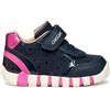 Geox B Iupidoo Girl, First Walker Shoe Bambina, Navy Fuchsia, 25 EU
