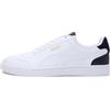 PUMA Shuffle, Sneaker, Unisex - Adulto, White/White/Peacoat/Team Gold, 45 EU