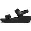 Fitflop Sandali da donna Lulu regolabili in pelle con cinturino posteriore, Tutto nero, 42 EU