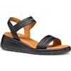 Geox D MELICONIA E, Sandalo con Zeppa Donna, Black, 37 EU