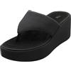 Fitflop Platfforms Toepost - Sandali da donna con zeppa, colore: Nero, Nero, 42 EU