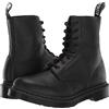 Dr. Martens 8 Eye Boot, Stivaletti Donna, Nero(Black Virginia), 42 EU